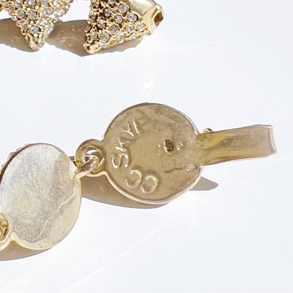 CC Skye Bracelet, Spike Bracelet, Pavé Studded Conical Spikes, Gold Cones - Picture 5 of 12